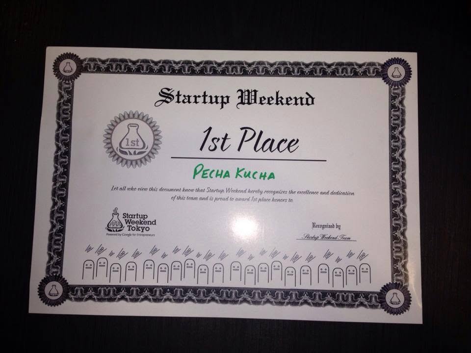 Tokyo Start-up Weekend Contest 優勝